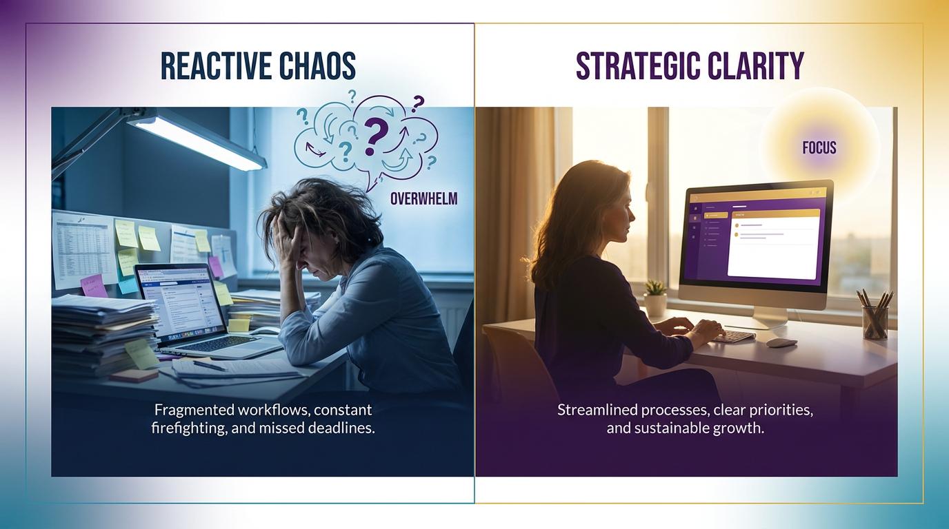Reactive chaos versus strategic clarity — using AI versus building with it